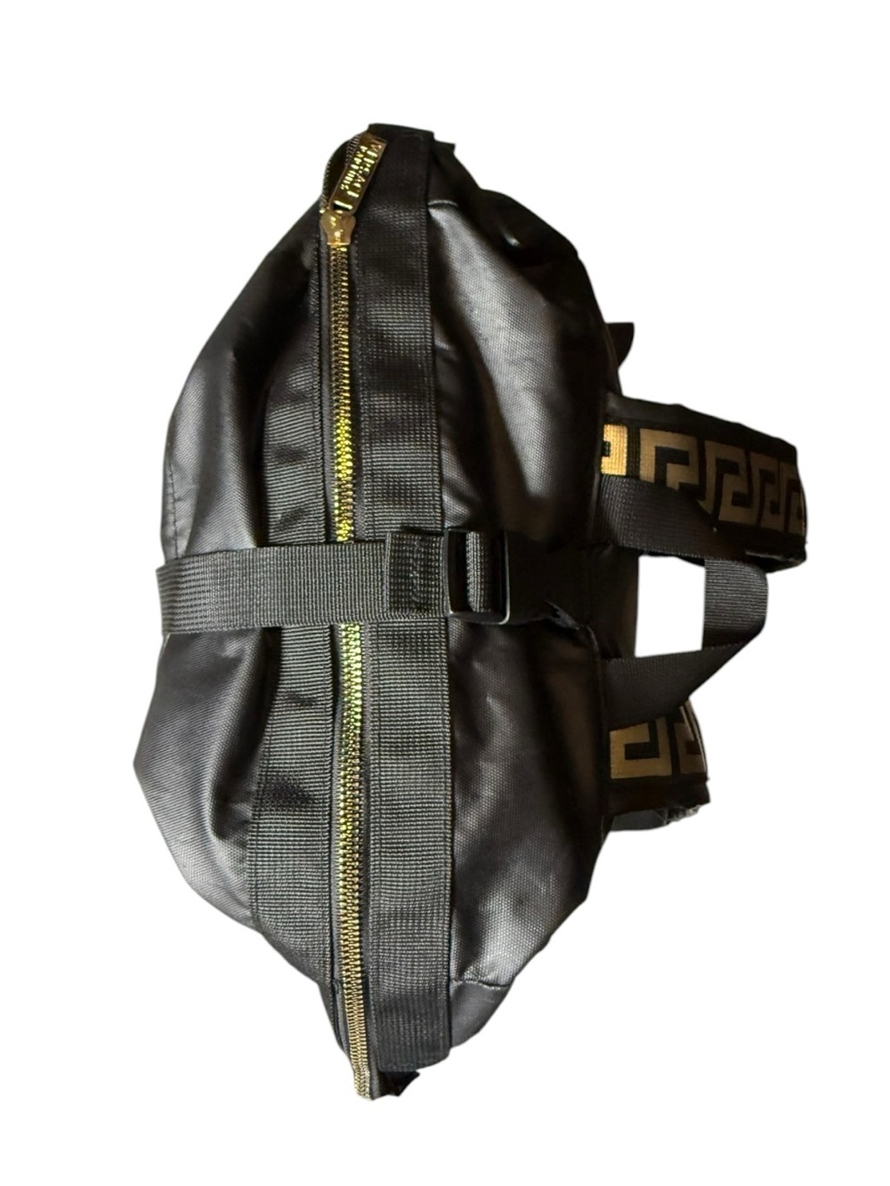 Versace Parfums Black Nylon Backpack with Gold Trim - Picture 5 of 10
